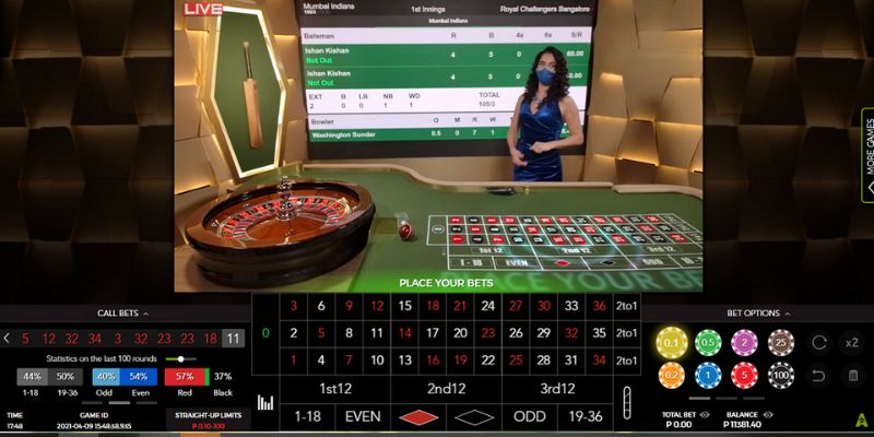 Các cửa cược hấp dẫn tại Roulette online W88